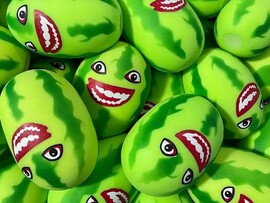 Мялка «Арбуз» 9 см (12шт/уп) HR23-35 доставка оптом в Донецк