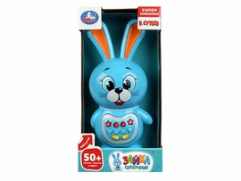 Сказочник "Зайчик" 24 см, свет, песни, сказки, фразы. HT1297-R