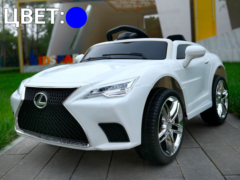 Электромобиль Lexus на р/у СИНИЙ 21/002 (свет, звук, USB+Bluetooth+MP3, 2 аккум. по 6V, колеса пластик, сиденье пластик, открыв. двери, качается, до 40 кг)