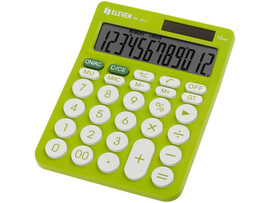 Калькулятор настольный 12-разрядный «Eleven» двойное питание 15*20 см салатовый доставка оптом в Донецк