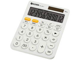 Калькулятор настольный 12-разрядный «Eleven» двойное питание 15*20 см белый доставка оптом в Донецк