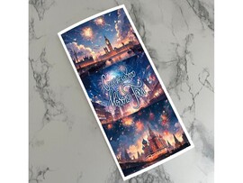 Открытка Евро "Счастливого Нового года" (города) E26 доставка оптом в Донецк