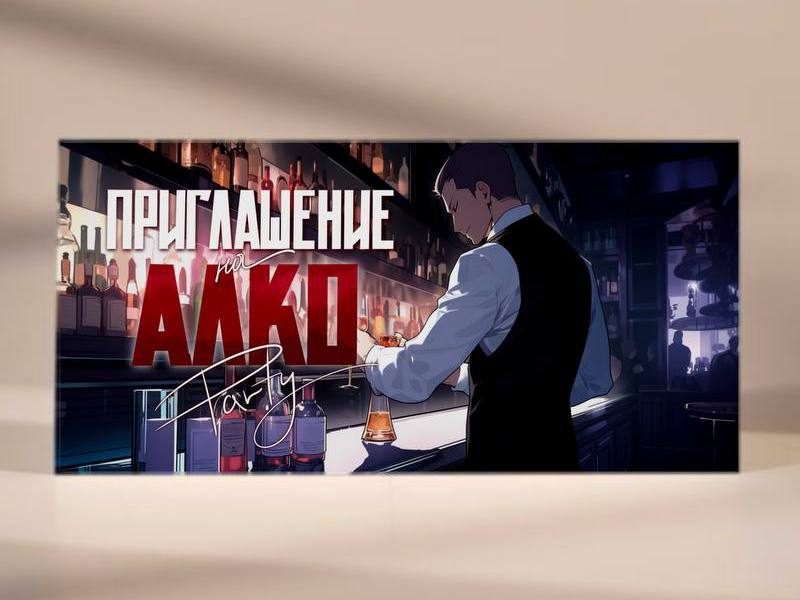 Донецк игрушка оптом Пригласительные "Приглашение на АЛКОPARTY" PR18