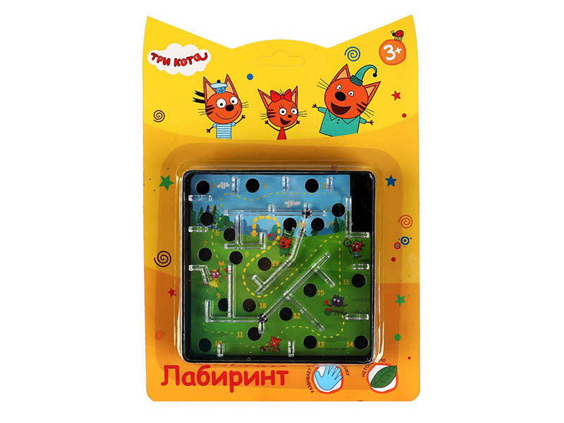 Игра Лабиринт "Три Кота" на блистере. 0501K238-R2