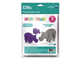 Конструктор изолон "Животные. Бегемоты" 3 фигурки 12 эл. в пак. доставка оптом в Донецк