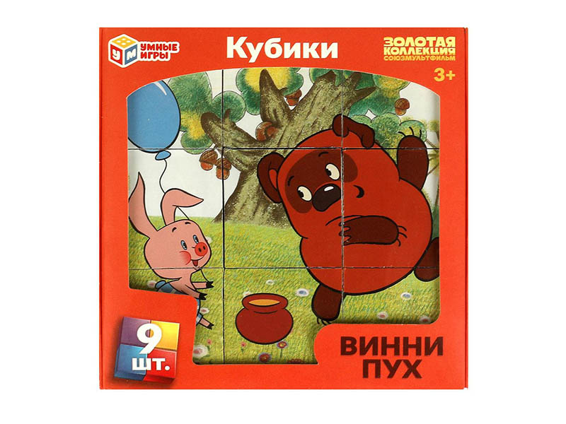 Кубики "Винни Пух" 9 шт. 01320-WINNIE