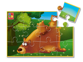 Пазлы мягкие А5 "Медвежата" 12 эл. в пак. доставка оптом в Донецк