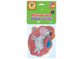 Пазлы магнитные "Слоник и зебрик" 7 эл. в пак. доставка оптом в Донецк