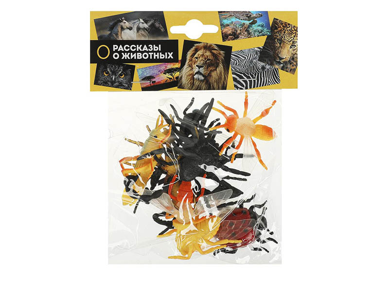 Набор фигурок "Насекомые" 12 предм., в пак. 2210Z0337-R