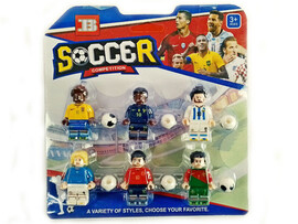 Фигурки «Soccer» 6 шт 17*18 см на планшете 33405 доставка оптом в Донецк