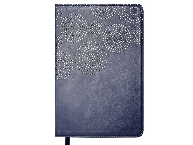 Ежедневник А5 160 л. Сариф темно-синий, фольг. срез, блинт. тиснение. Арт. 47579