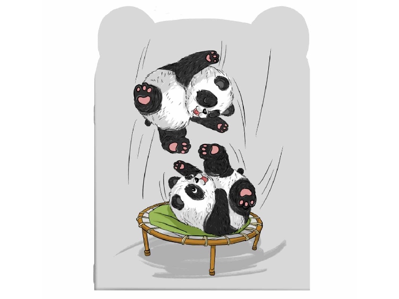 Блокнот 32 л. Вееслые пандочки, 12*17 см, точка, выруб. Арт. 63032