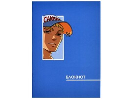 Блокнот 40 л. Аниме голубое, 12*17 см, мягк. пер., софт тач. Арт. 65445