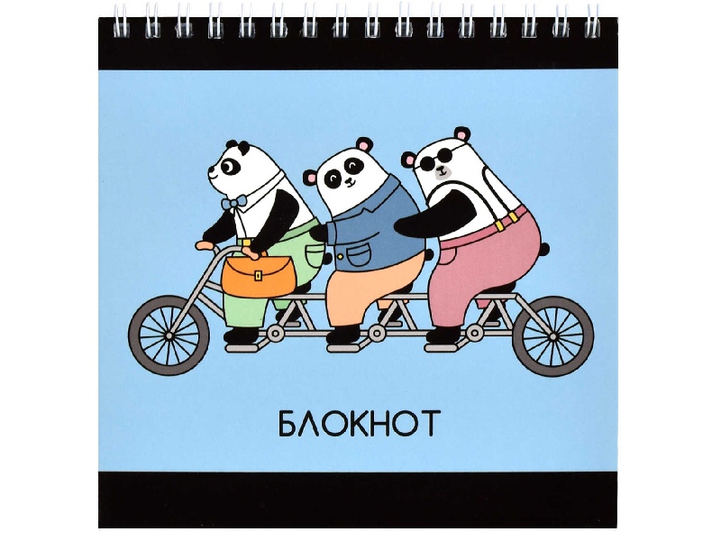 Блокнот 140*140 мм 60 л. Трио, клетка, гребень, мел. карт. Арт. 61254