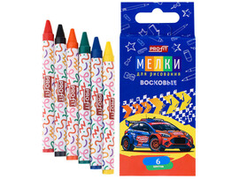 Набор восковых мелков 6 цв. АВТОГОНКИ доставка оптом в Донецк