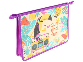 Папка для тетрадей А4 на молнии «ТУКАН МЕЛОМАН» доставка оптом в Донецк