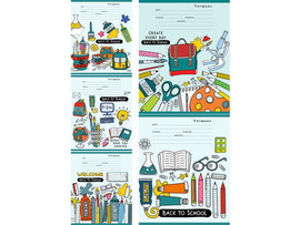 Тетрадь 12л ЛИНИЯ «СОБИРАЕМСЯ В ШКОЛУ» (цвет. мелов. обл.) доставка оптом в Донецк