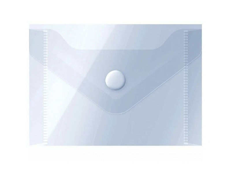 Папка-конверт на кнопке А7 180мкм, прозрачная (кратно 10)