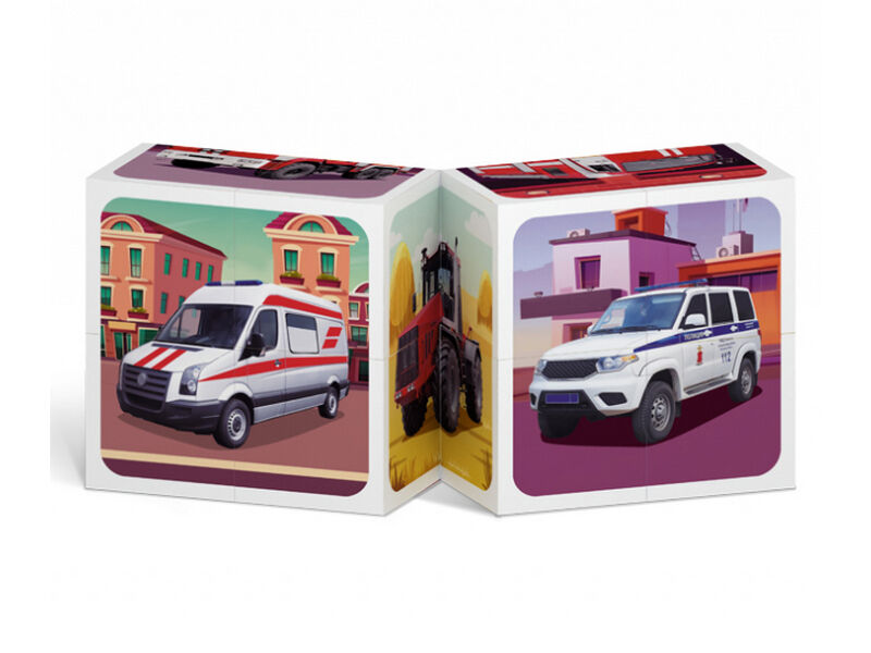 Донецк игрушка оптом Кубик-трансформер «Спецтехника»