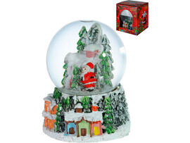 Водяной шар со снегом "Дед Мороз и розовый домик" (свет) 6,5 см СВФ-9112 доставка оптом в Донецк
