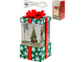 Светильник на бат. "Подарок" (свет, звук, заряд от USB) 7,5*7,5*14,5 см в кор. СВП-0018 доставка оптом в Донецк