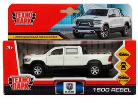 Технопарк. Машина «DODGE RAM 1500 REBEL» металл. инерц. 13 см (открыв. двери, багажник) белый доставка оптом в Донецк
