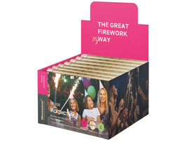 Свеча для торта «Фонтан» золото 30 сек. 10 см доставка оптом в Донецк