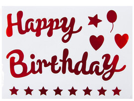 Наклейка «Happy Birthday» (звездопад) 19,5*27 см доставка оптом в Донецк