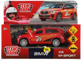 Машина металл. BMW X5 M-SPORT 12 см, свет, звук, дв., багаж. Технопарк