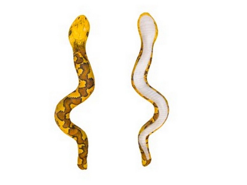 Донецк игрушка оптом Мягкая игрушка-антистресс «Змея» желто-коричневая 32 см