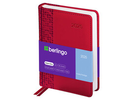Ежедневник А6 184л датир. 2025г. Berlingo "Vivella Prestige" (кожзам) красный доставка оптом в Донецк