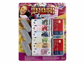 Деньги игровые для кассы, 25*31 см, блистер. 2104Z773-R