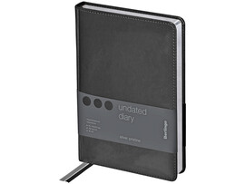 Ежедневник А5 160л недатир. Berlingo "Silver Pristine" (кожзам) черный доставка оптом в Донецк