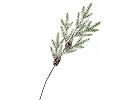 Интерьерное украшение «Ветка заснеженная с шишками» 70*20*4,5 см 90942 доставка оптом в Донецк