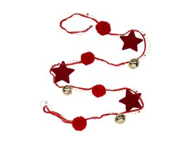 Гирлянда новогодняя «ЗВЕЗДЫ С ШАРИКАМИ» синяя 165*8*4,5 см 89637 доставка оптом в Донецк