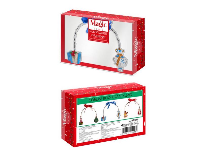 Донецк игрушка оптом Подвеска елочная «Самовар и гармонь» из полирезины 11 см 89340