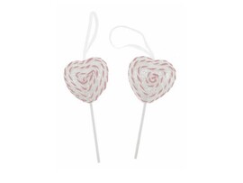 Набор подвесок «Леденцы-сердечки» 2 шт 12 см 91011 доставка оптом в Донецк