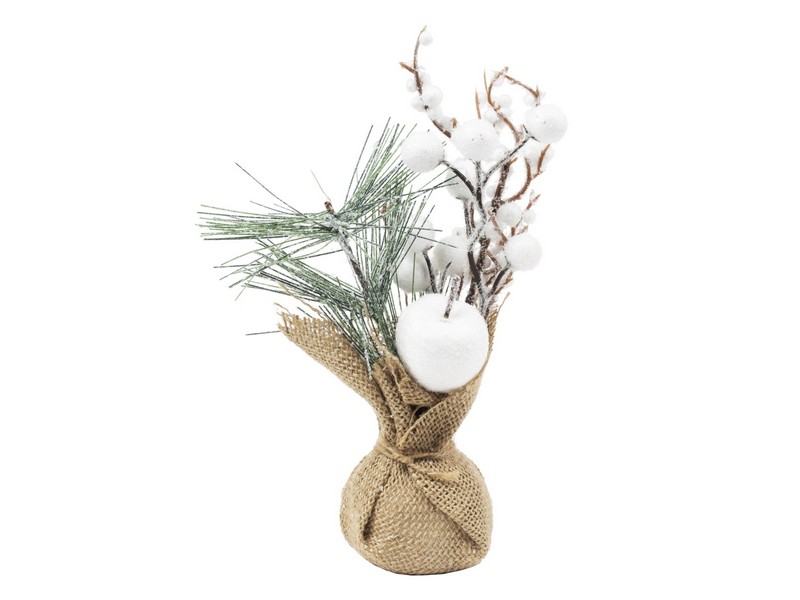 Донецк игрушка оптом Интерьерное украшение «Снежная сосна» 22*9*6 см 88863