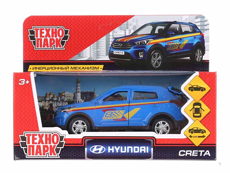 Машина металл. Hyundai Creta Спорт 12 см, двери, багаж., инерц. Технопарк