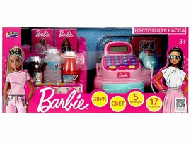 Касса "Barbie" 20х13 см, 17 предм., свет, звук, в кор. 1803U054-R3