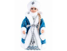 Снегурочка на бат. в голубой шубе (звук) 30 см Т-5551 доставка оптом в Донецк