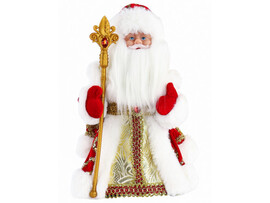 Дед Мороз на бат. в красной шубе (звук) 30 см Т-5553 доставка оптом в Донецк