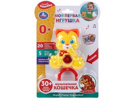 Музык. игр. Кошечка 13 см, 30 песен, звуков животных, свет. HT870-R