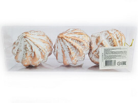 Набор подвесок СОСУЛЬКИ БЕЛО-БРОНЗОВЫЕ из полистирола 8 см (3шт/уп) B1008-38 доставка оптом в Донецк