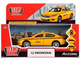 Машина металл. Honda Accord Такси 12 см, дв., багаж., инерц. Технопарк