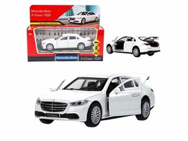 Машина металл. Mercedes-Benz S-Class V223 12 см, дв., багаж., инерц., белый. Технопарк