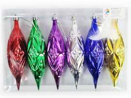 Набор елочных подвесок «Сосульки» 13 см (6шт/уп) F-4503 доставка оптом в Донецк