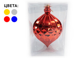 Подвеска елочная «Сосулька» 20 см ЦВЕТА АССОРТИ F-6901 доставка оптом в Донецк