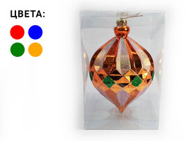 Подвеска елочная «Сосулька» 20 см ЦВЕТА АССОРТИ FZ-6903 доставка оптом в Донецк