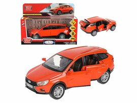 Машина металл. Lada Vesta SW Cross 17.5 см, свет, звук, дв., инерц. Технопарк